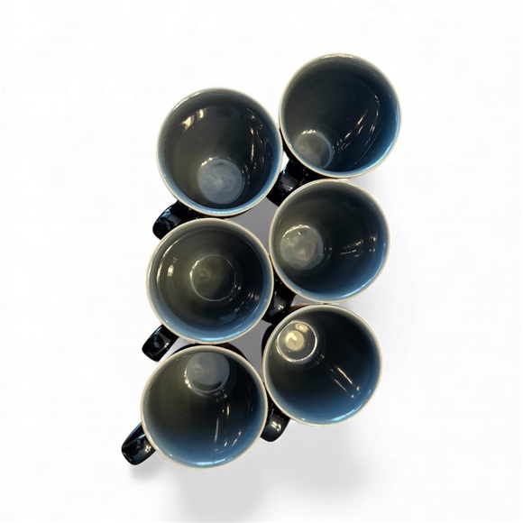 Denby Elegant Black Stoneware Mug Set - 6 - Picture 2 of 6